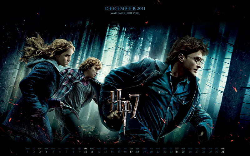 Harry Potter 7-December 2011-Calendar, HD wallpaper