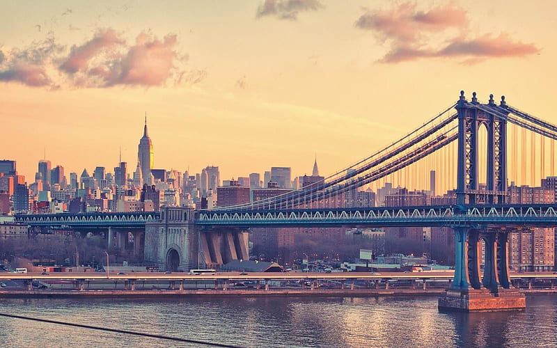 Manhattan Bridge United States-Cities graphy, HD wallpaper