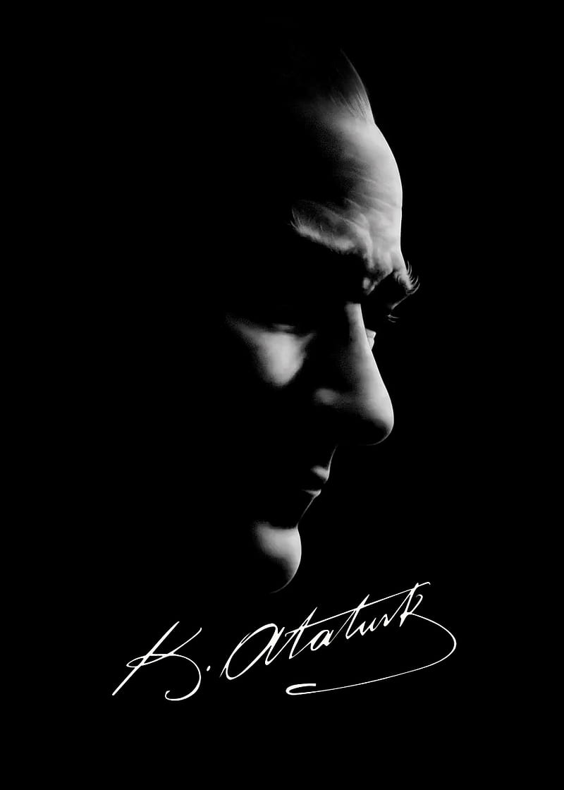 Ataturk, black , white, HD phone wallpaper