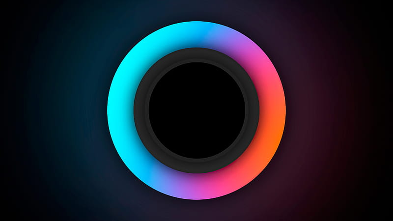 Glowing Circle , circle, abstract, HD wallpaper
