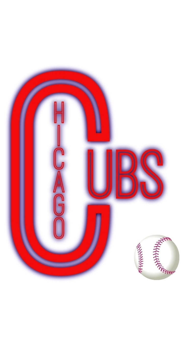 Chicago cubs, baseball, chicago, cubs, red, white, HD phone wallpaper