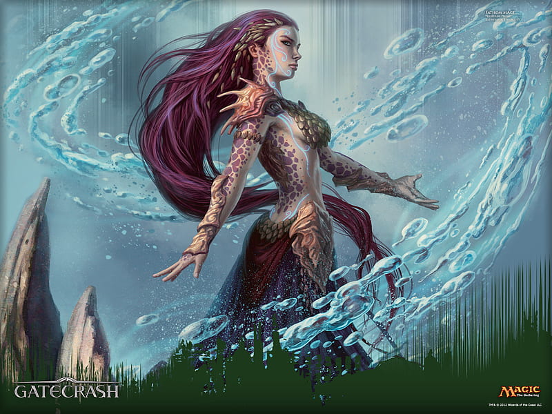 of the Week: Prerelease Promo Fathom Mage. MAGIC: THE GATHERING, Simic, HD wallpaper