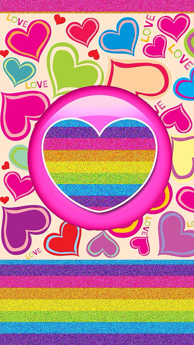 Bold Heart, corazones, HD phone wallpaper