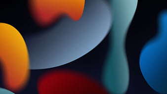 macOS Monterey Wallpaper 4K, Blue aesthetic, Stock, Dark Mode