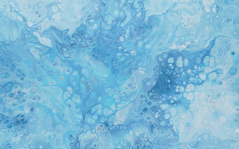 Blue Liquid Textures, Blue paint splashes texture, blue grunge texture, blue creative background, creative blue background, HD wallpaper
