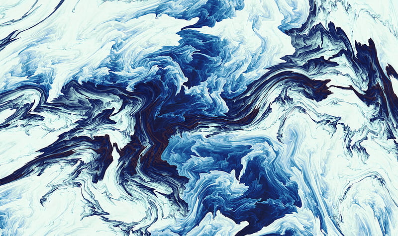 stains, blending, abstraction, blue, white, shades, HD wallpaper