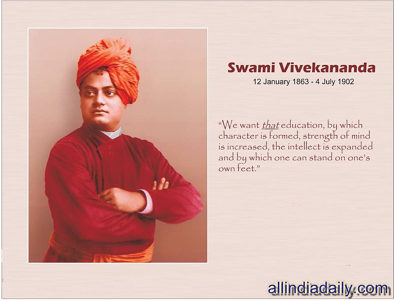 Swami Vivekananda's Biography Quotes and . All India Daily, HD wallpaper