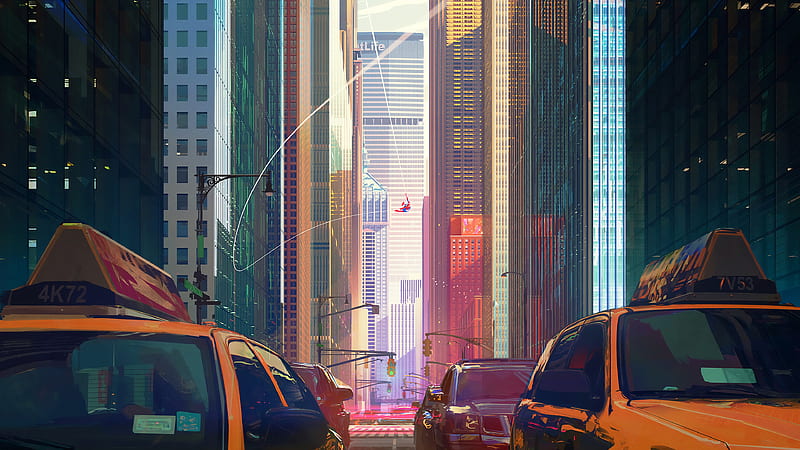 Spiderman City Buildings, spiderman-into-the-spider-verse, spiderman,  superheroes, HD wallpaper | Peakpx