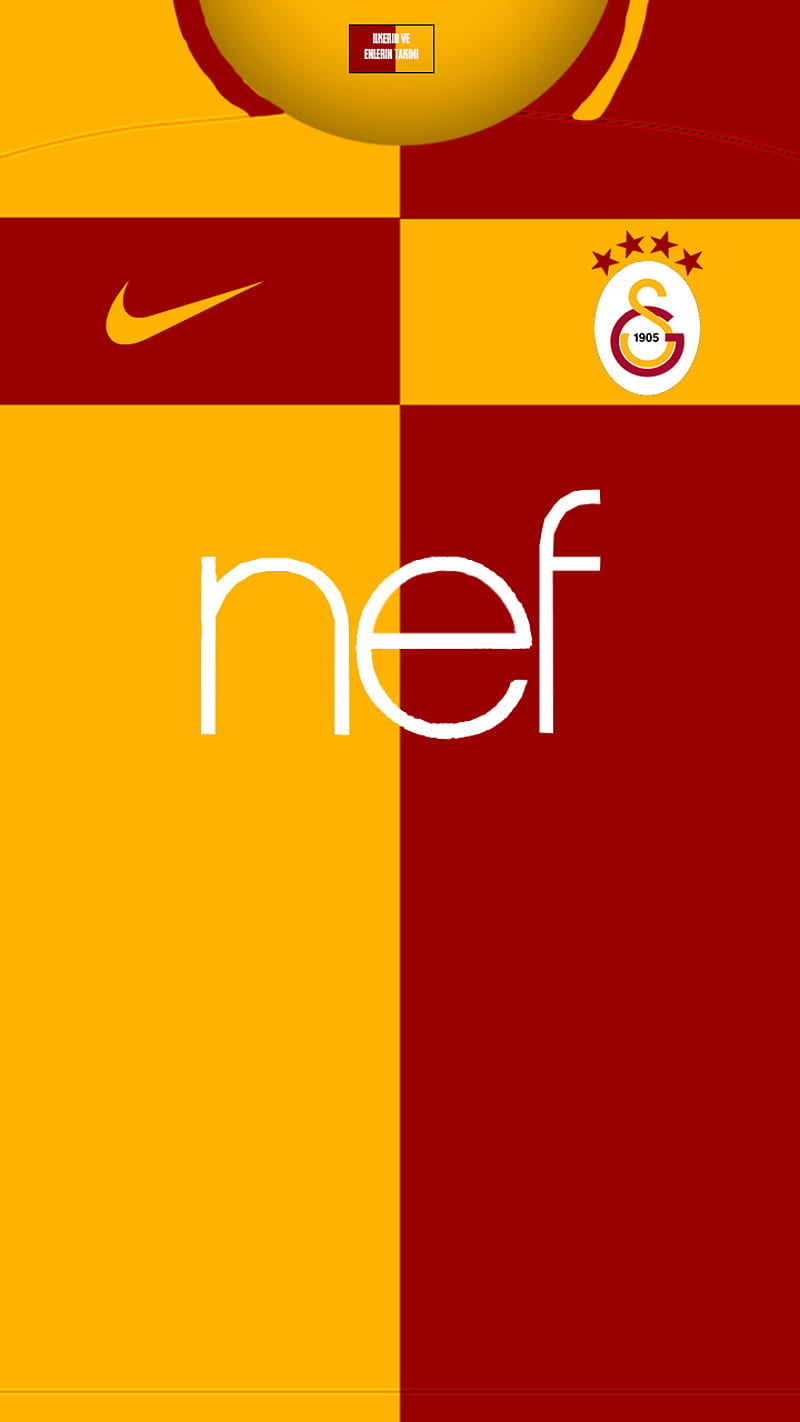 Galatasaray home kit, football, galatasaray footbal, HD phone wallpaper