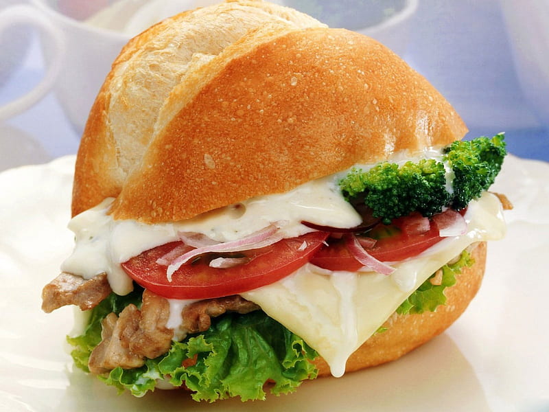 Turkey Sandwiches, food, cheese, bread, sandwiche, vegetables, snack, HD wallpaper