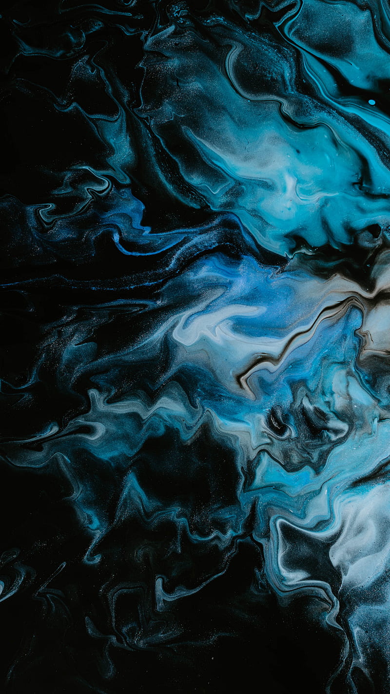 Acrylic texture , acrylic texture, stains, paint, blue, abstract, HD phone wallpaper