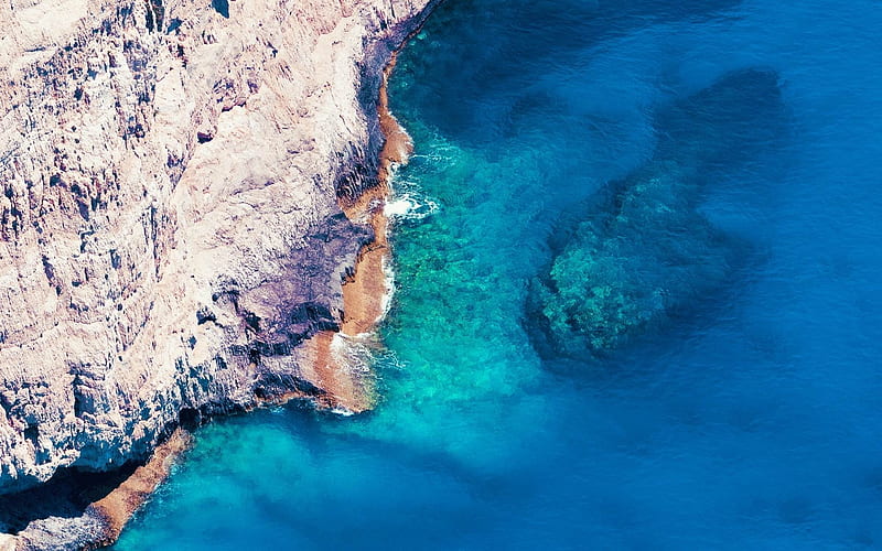 sea beach stone-natural landscape, HD wallpaper