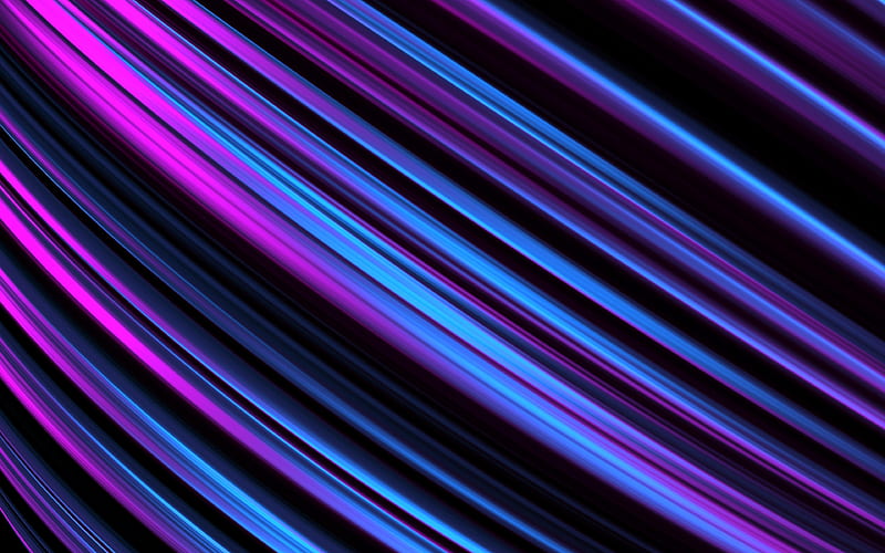 ourple waves art, abstract waves, curves, creative, lines, HD wallpaper