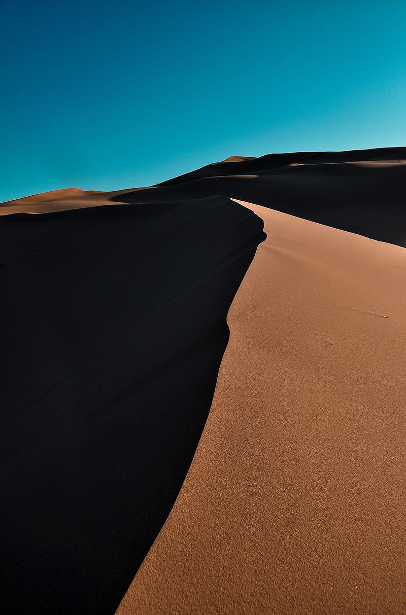 sand, desert, dunes, wavy, HD phone wallpaper