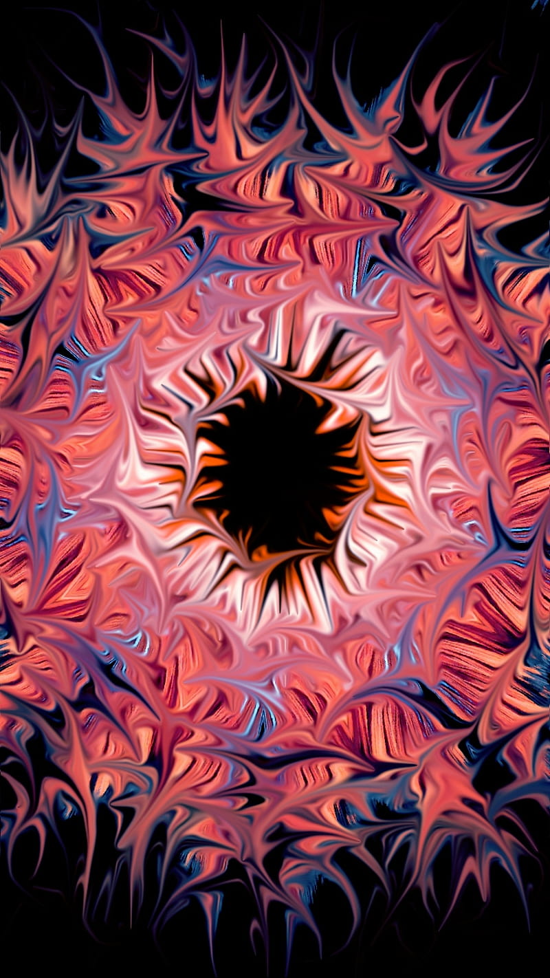 Black Hole, colirful, eyes, fractal, illusion, mandala, spiral, HD phone wallpaper
