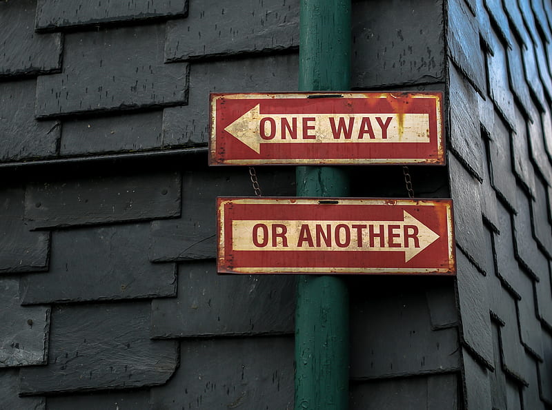 One Way or Another Sign Ultra, Vintage, Germany, Urban, Signs, northrhinewestphalia, solingen, BurganderWupper, directions, HD wallpaper