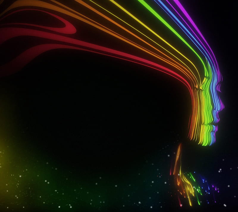 Rainbow Face, abstract, colors, HD wallpaper