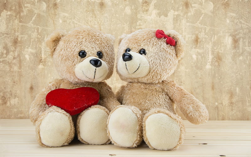 teddy bears, bears, romance, cute toys, HD wallpaper