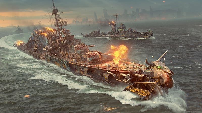 Video Game, Warship, World Of Warships, Dieselpunk, Warships, HD wallpaper