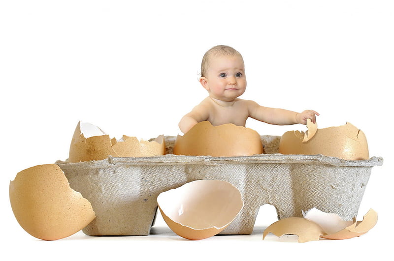 Small child, Egg, Small, Egg shells, Child, HD wallpaper