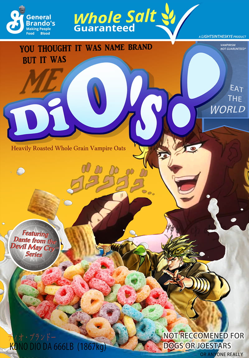 Dio cereal, dish, anime, HD phone wallpaper