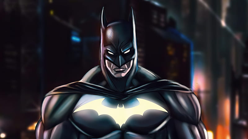 Batman Glowing Bat Suit , batman, superheroes, artist, artwork, digital-art, artstation, HD wallpaper