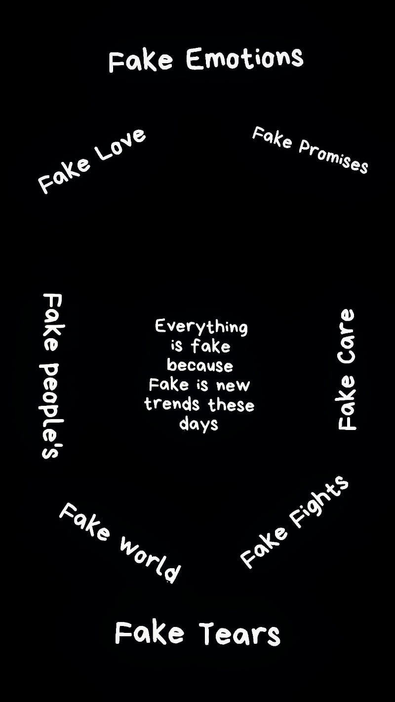 Fake, fakeverywhere, quotes, sad, HD phone wallpaper