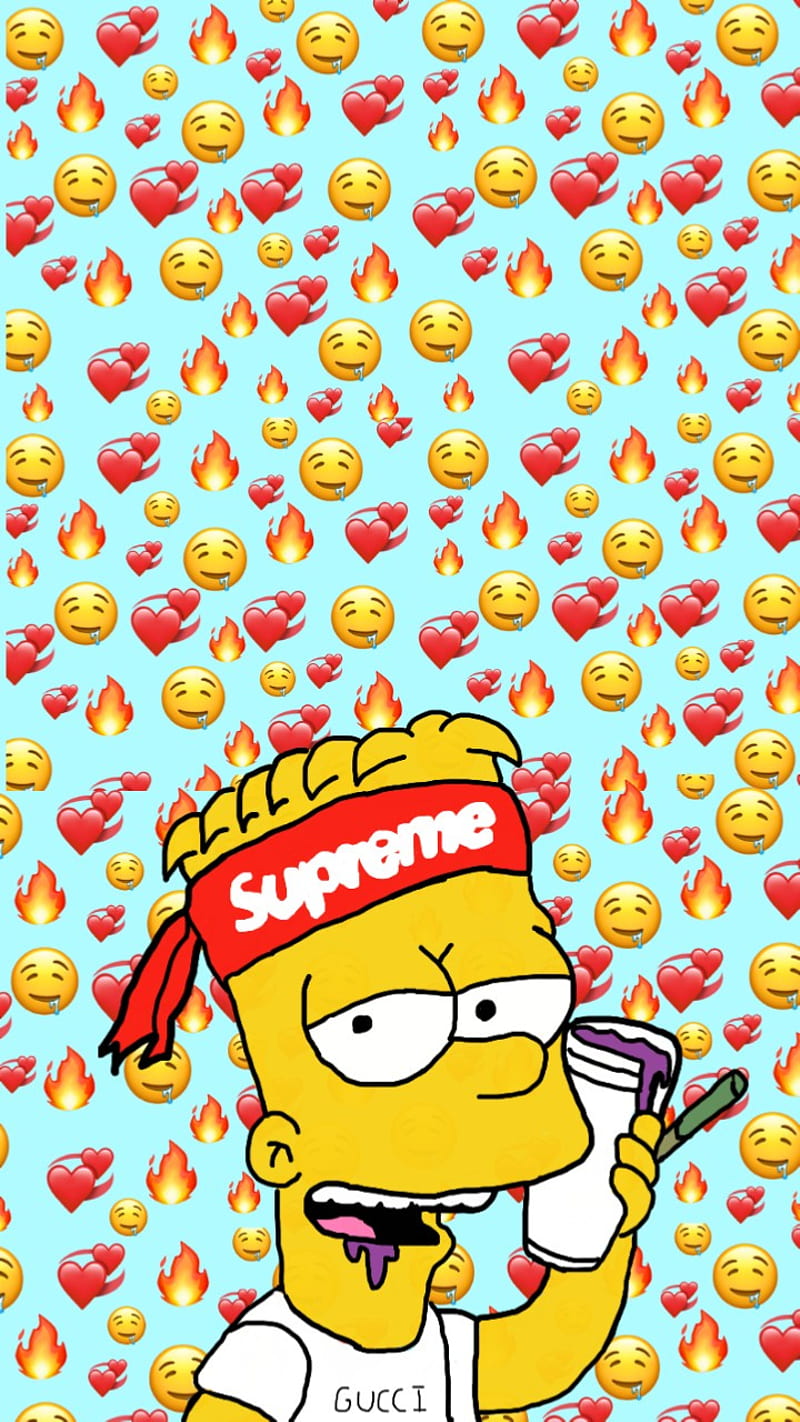 Bart Patron, emoji, emojis, gucci, hello, supreme, HD phone wallpaper |  Peakpx
