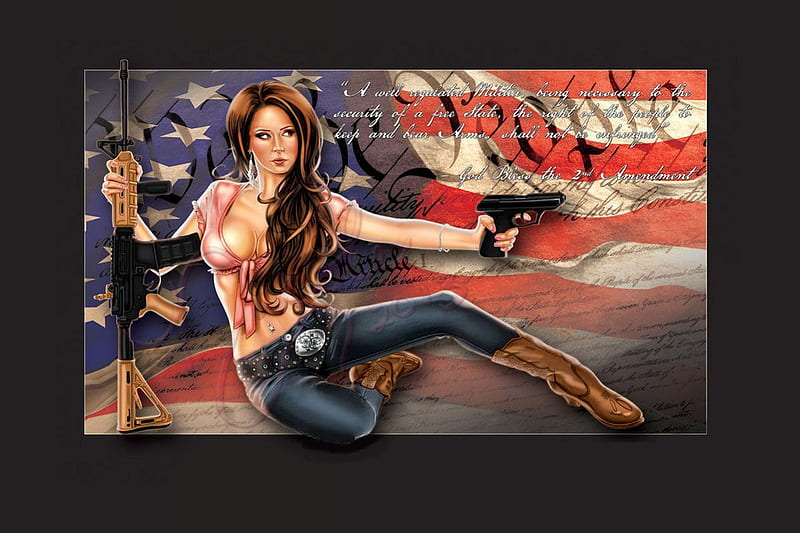 Cowgirls Love dom, female, westerns, boots, dom, America, fun, women, guns, NRA, flags, cowgirls, girls, political, style, HD wallpaper