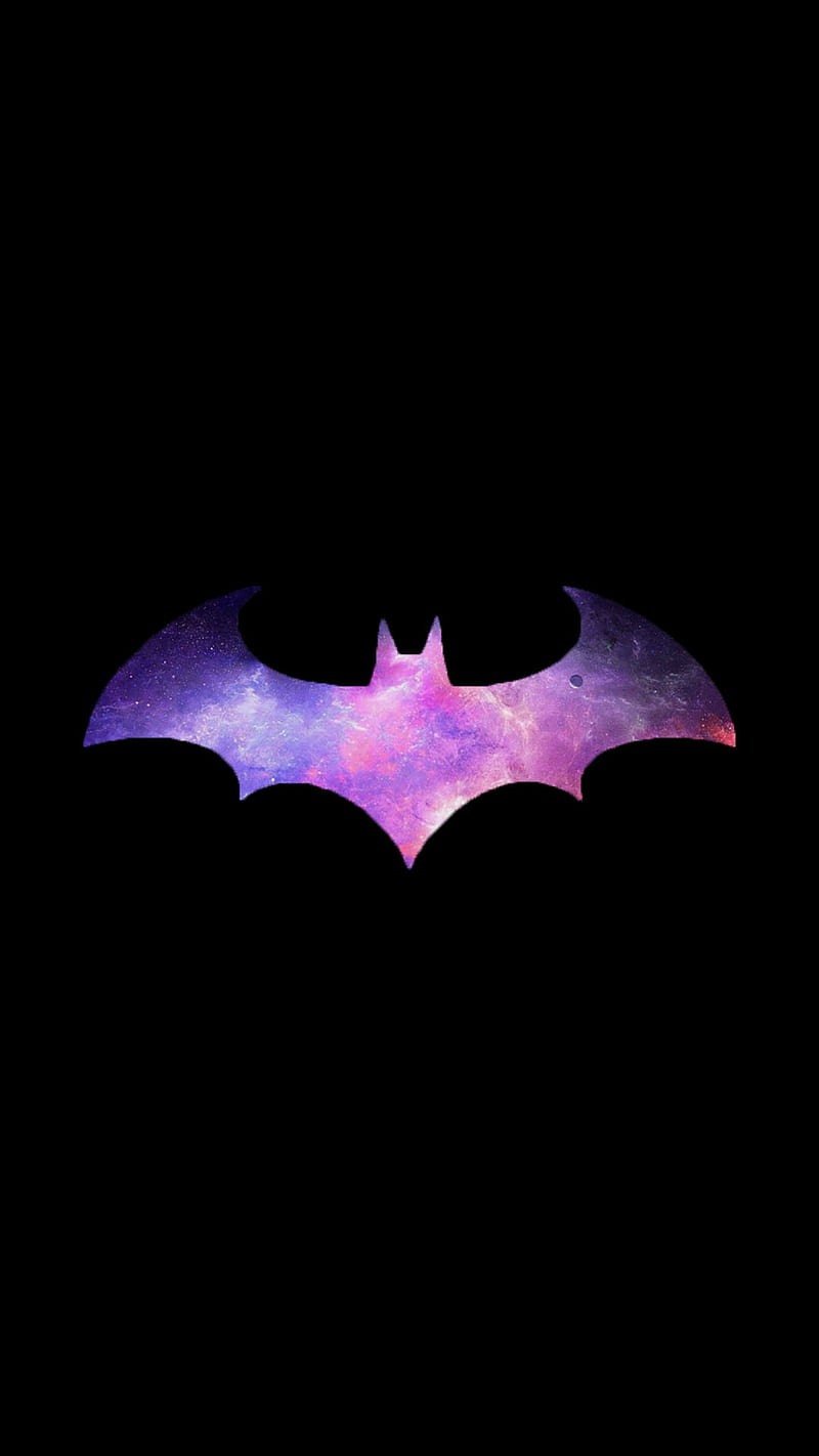 Batman Colorful Logo, neon, purple, HD phone wallpaper | Peakpx