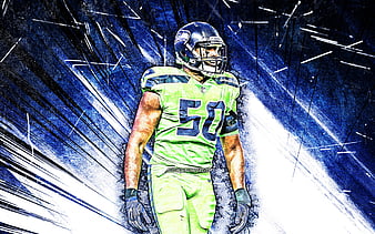 KJ Wright Seattle Seahawks Poster/canvas Print Watercolor 