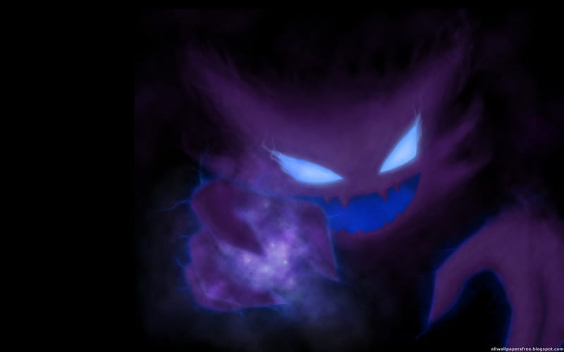 Gengar, pokemon, dark, ghost, fantasma smile, sonriente, neon, HD