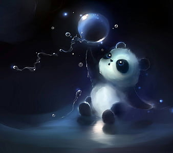 Panda, cartoon, HD phone wallpaper | Peakpx