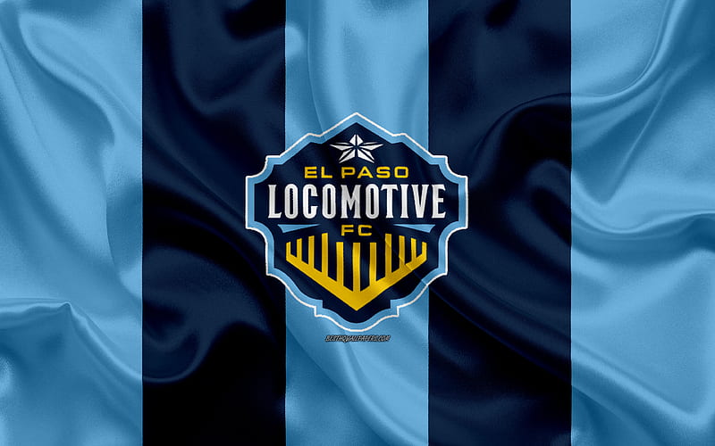 El Paso Locomotive FC American football club, logo, blue flag, emblem ...