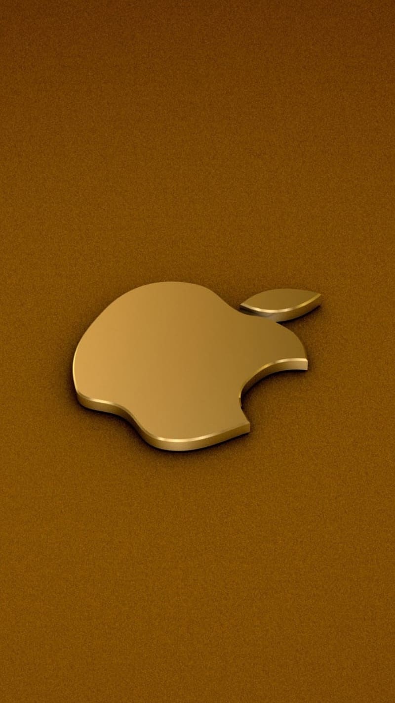 I Phone Ka, apple logo, golden, HD phone wallpaper