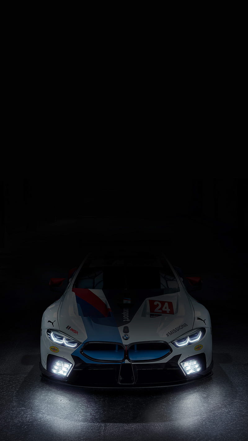 BMW, super, race, white, car, germany, black, front, HD phone wallpaper