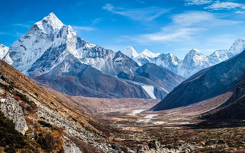 Ama Dablam mountains, Nepal, Asia, HD wallpaper