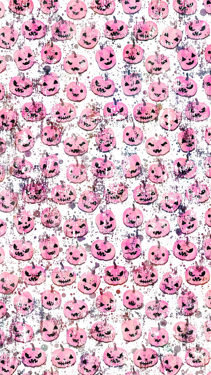 Pink Grunge Pumpkins, Adoxali, Halloween, October, abstract, autumn, backdrop, background, cartoon, carved, celebration, cute, evil, expression, fall, fun, funny, grin, holiday, illustration, jack, kawaii, lantern, pattern, pumpkin, scary, season, simple, smile, spooky, texture, textured, treat, trick, HD phone wallpaper