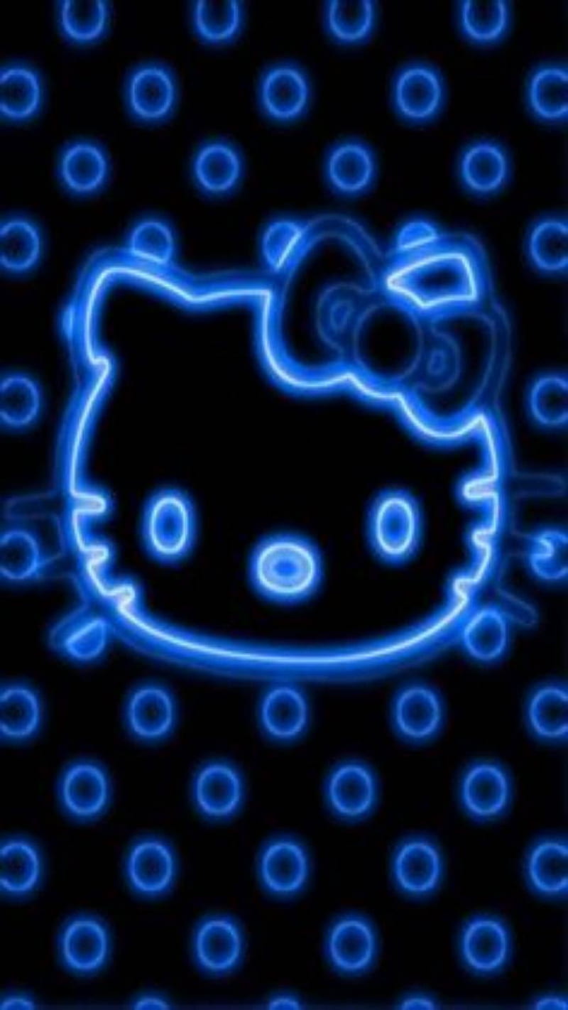 blue, hello kitty, HD phone wallpaper