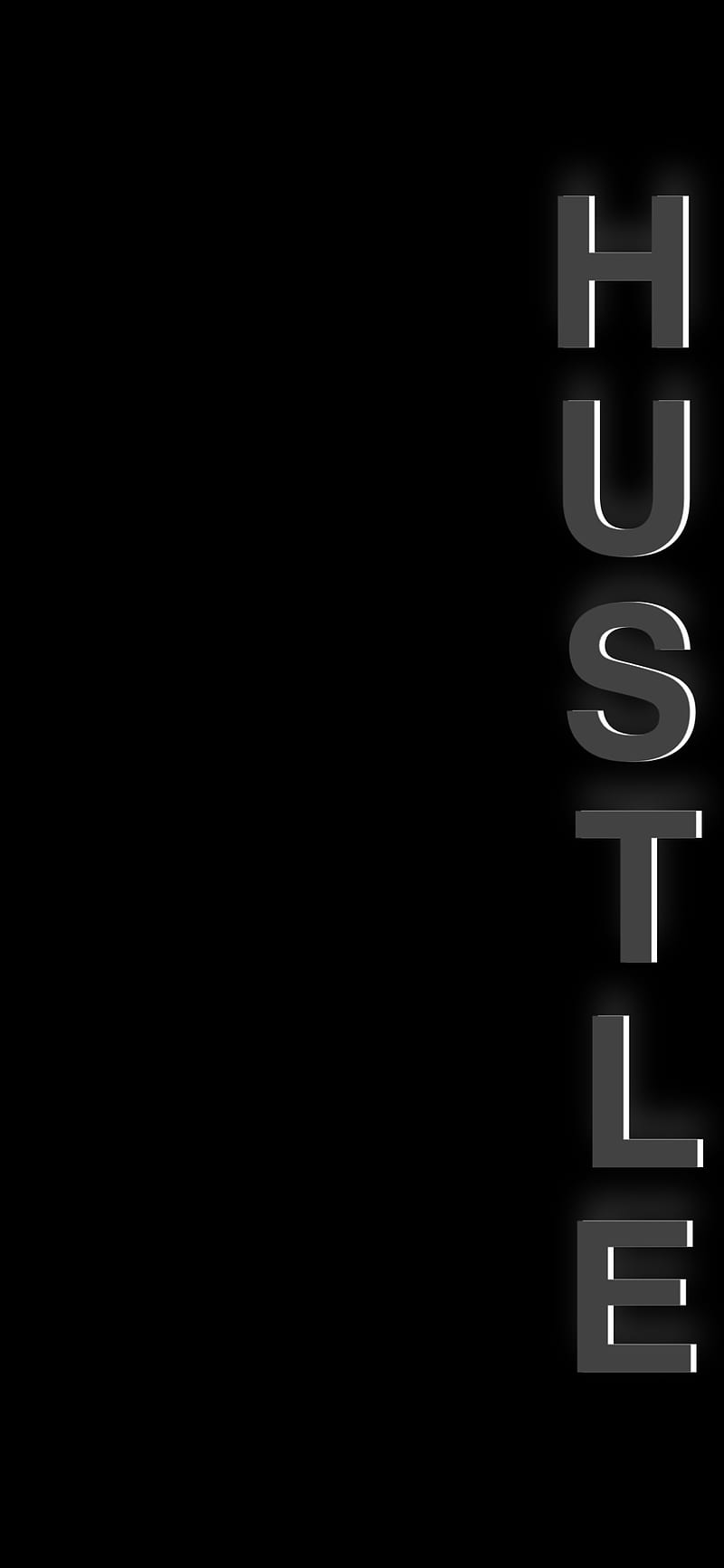 Hustle, aesthetic, black, dark, huawei, minimalist, minimalistic, samsung, text, words, HD phone wallpaper