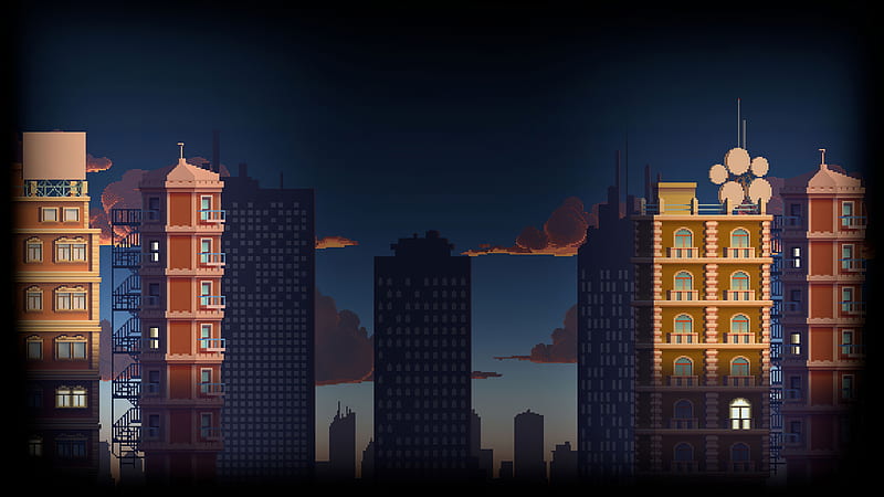 Artistic, Pixel Art, Building, City, HD wallpaper
