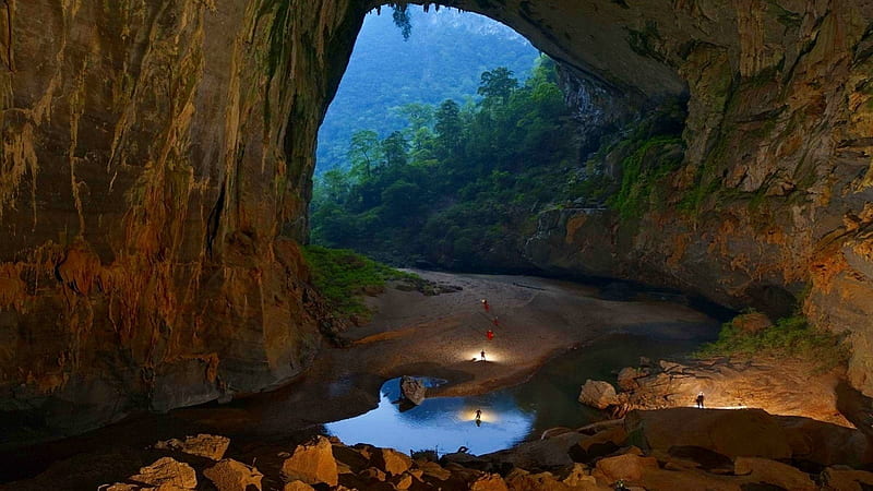 Gorgeous Cavern, nature, caverns, exploring, caves, HD wallpaper