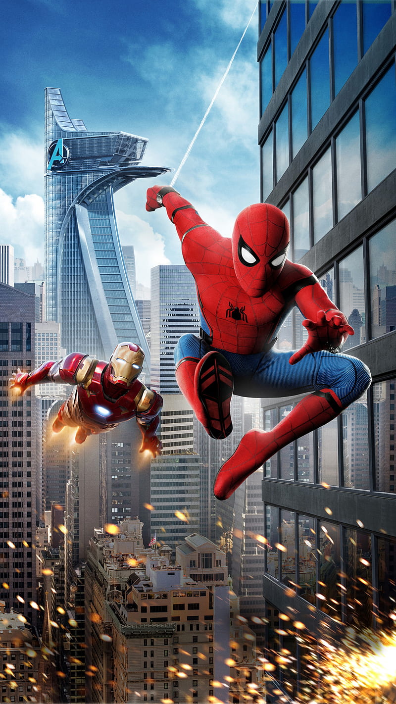 Spiderman Homecoming, spider-man, iron man, marvel, movie, HD phone  wallpaper | Peakpx