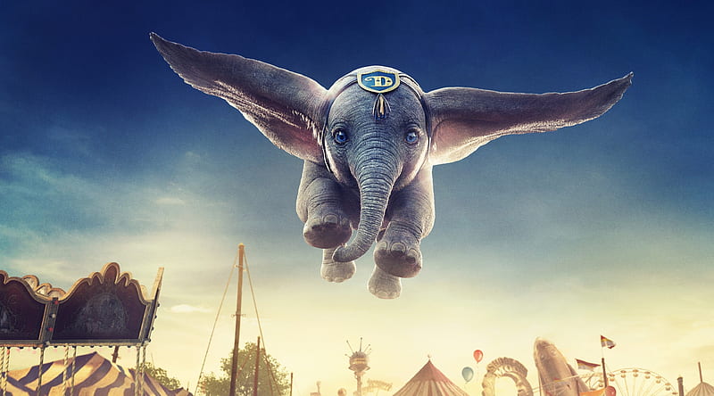 Dumbo 2019 Ultra, Cartoons, , Baby, Fantasy, Elephant, Movie, Cute, Adventure, Film, Circus, Dumbo, 2019, HD wallpaper