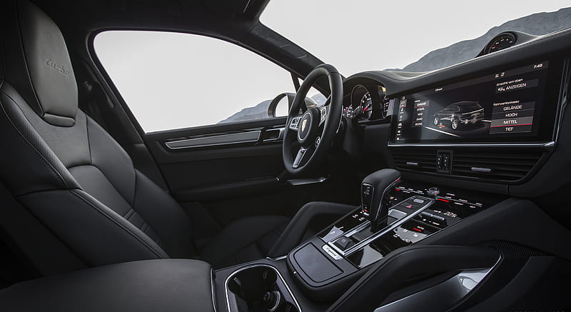2019 Porsche Cayenne Turbo (Color: Palladium Metallic) - Interior , car, HD wallpaper