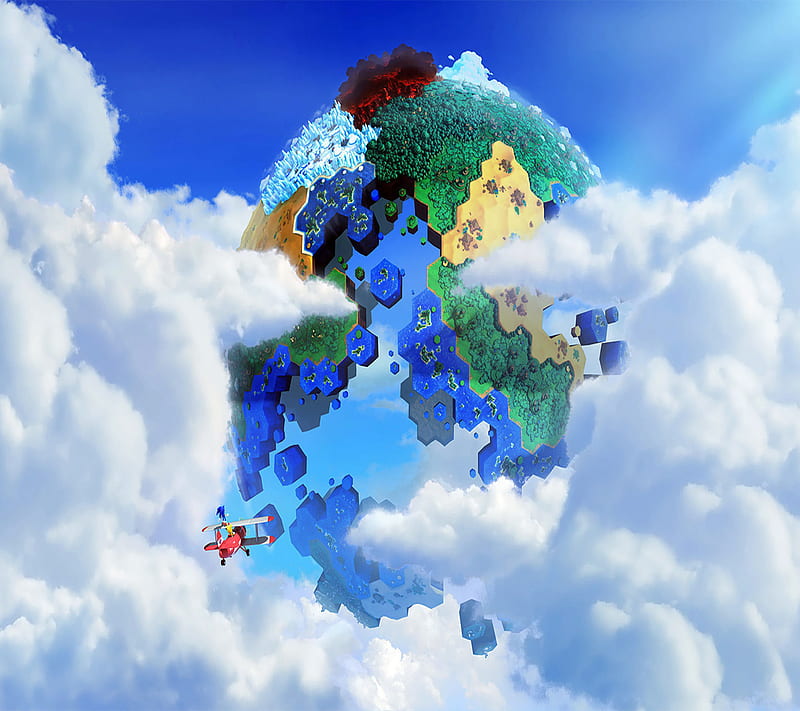 Sonic The Lost World, blue, blue gs4, lost, plane, sky, sonic, the hedgehog, world, HD wallpaper