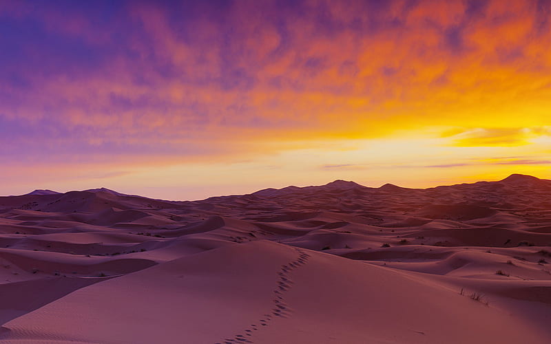 Sahara Desert Sand Dunes, sahara, desert, nature, sand, dunes, HD wallpaper