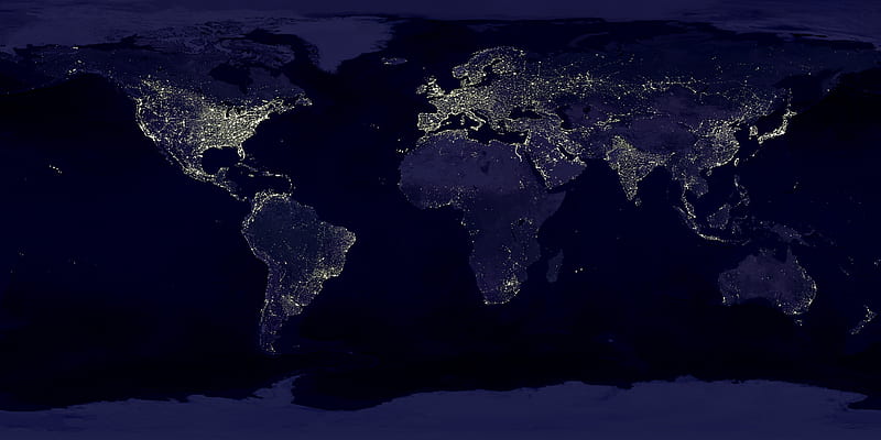  Mapa del mundo, luces, otros, Fondo de pantalla HD