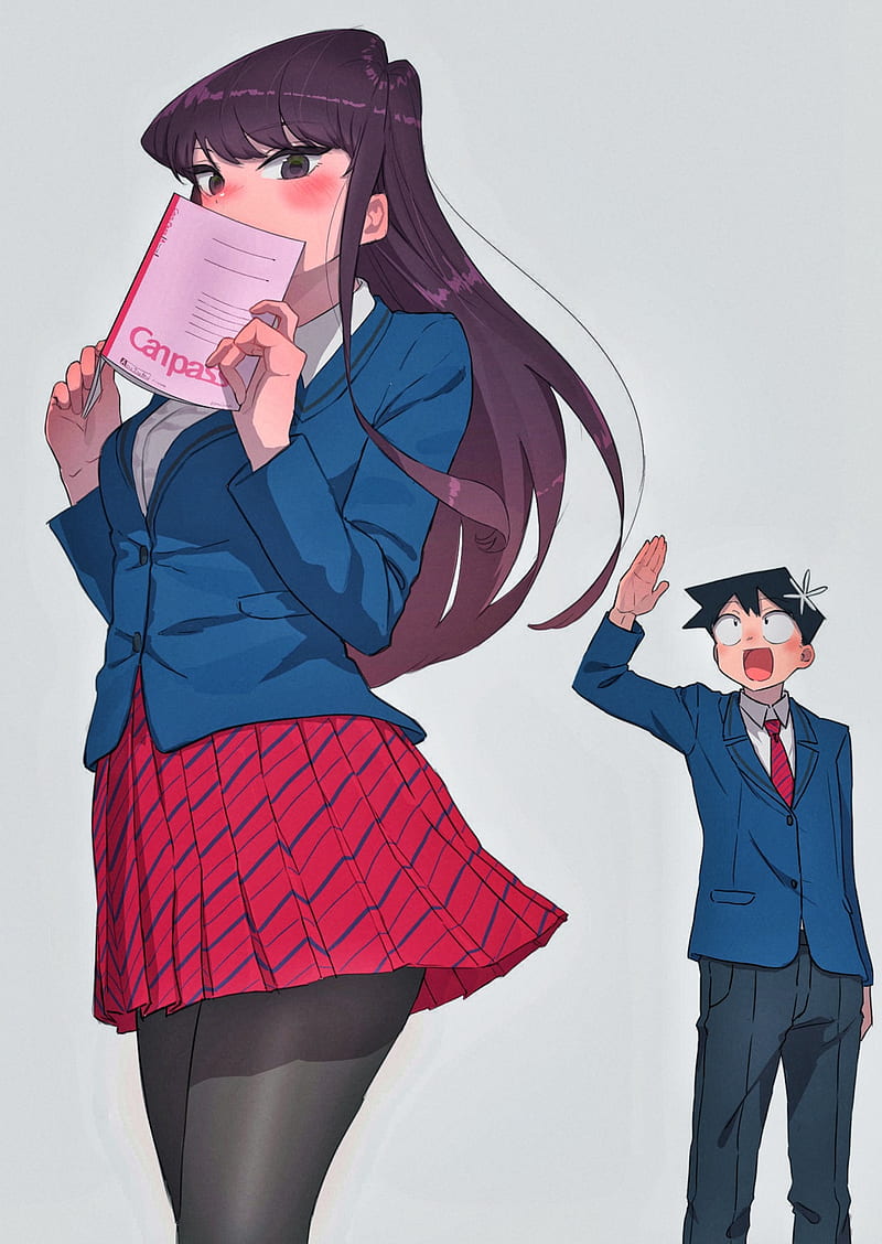 KOMI CAN'T COMMUNICATE, komi-san and tadano, komi and tadano, komi can't communicate, tadano, anime, HD phone wallpaper