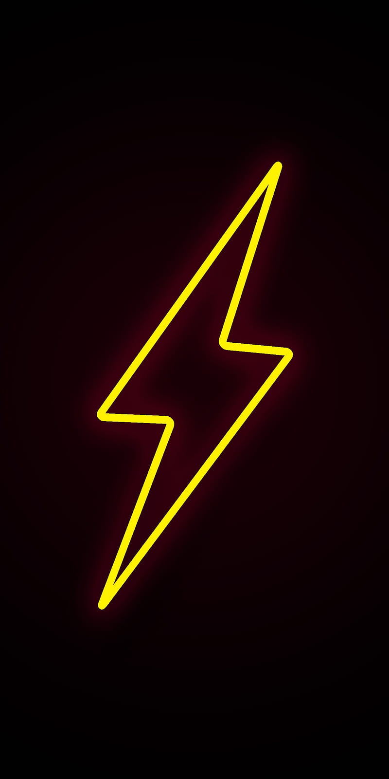 lightning, black, neon, HD phone wallpaper